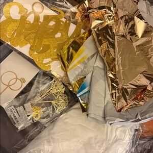 Gold and Silver Engagement Party Decorations